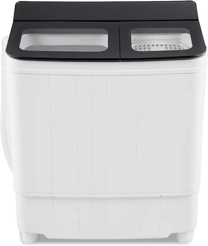 Vista 14 de COSTWAY Lavadora portátil de 18 libras con bomba de drenaje incorporada Negro+Blanco