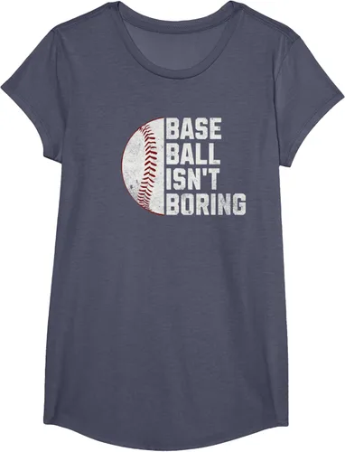 Vista 18 de Camiseta Baseball Isn't Boring, Negro