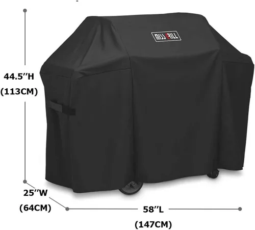 Vista 2 de MissGrill 7130 Cubierta para Parrilla Compatible con Parrilla Weber Genesis II de 3 Quemadores y Parrillas Genesis 300 Series (Comparado con 7130)