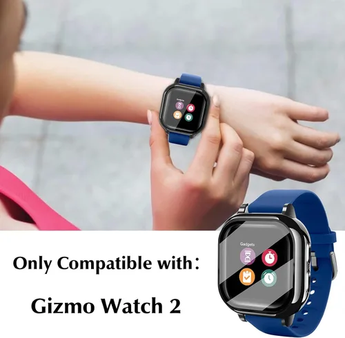 Vista 7 de Kuaguozhe Paquete de 2 fundas compatibles con Gizmo Watch 2, protector de pantalla para niños (paquete de 2), funda protectora general