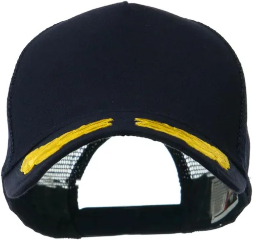 Vista 10 de e4Hats.com Tapa de parche de hojas de roble dorado con malla de 5 paneles