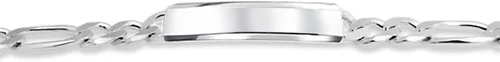Vista 2 de Bling Jewelry Pulsera personalizada de identificación de hombre de calibre 200 de 0.315in de peso 0.925 con grabado de plata de ley para hombre