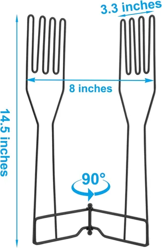 Vista 4 de Guantes de cocina Estante de secado, SUS 304 acero inoxidable plato guantes titular