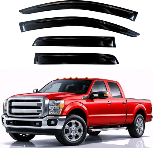 Vista 174 de KPY Protector de lluvia compatible con Ford Bronco 1980-1996, Ford F150 F250 F350, deflectores de ventilación lateral para visera de ventana