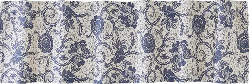 Vista 13 de VHC Brands Dorset Cortina de cenefa para ventana, floral, azul marino, 16 x 73 pulgadas