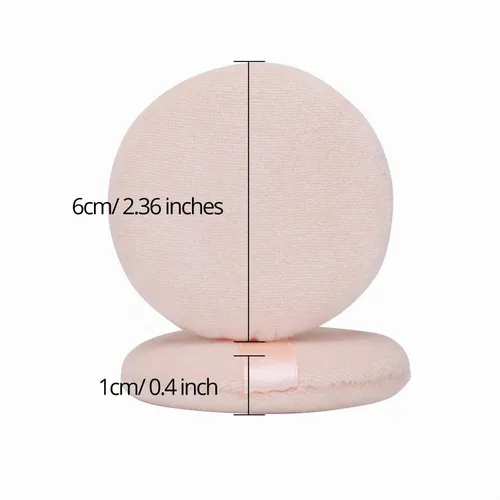 Vista 4 de Senkary 8 almohadillas de polvo de algodón suave para maquillaje, para polvo, suelto, prensado y corporal (2.36 pulgadas)