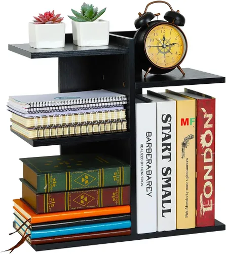 Vista 8 de PAG Organizador de Escritorio Estante de Escritorio Estantería Ajustable de Encimera Estantes de Mesa Pequeños Organizador de Libros Organización
