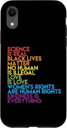 Vista 25 de Science is Real Black Lives Matter Rainbow LGBT Pride Gift Case for iPhone 17