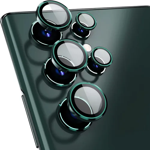 Vista 23 de Protector de lente de cámara para Samsung Galaxy S22 Ultra, protectores de lente individuales con marco de alineación, funda protectora de pantalla