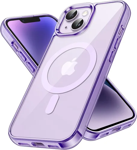 Vista 10 de JETech - Carcasa magnética para iPhone 14, color negro Compatible con MagSafe, funda protectora a prueba de golpes, resistente a los arañazos