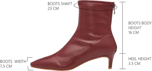 Vista 3 de CParavano Botines para mujer Botas de tacón alto Botines de tobillo para mujer Botas de tacón para mujer Botines para mujer Botas puntiagudas