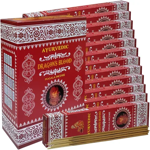 Vista 5 de Dragons Blood Inciense Sticks and Holder Bundle Ayurvedic Hand Made Insence Insence