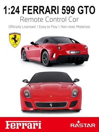 Vista 2 de RASTAR 46400 1/24 RC Car Ferrari 599 GTO con control remoto 2.4G Rojo