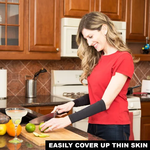 Vista 4 de SKIN GUARDS - Mangas de protección para la piel del antebrazo, protege el envejecimiento o la piel fina, protección UV, unisex, fabricadas