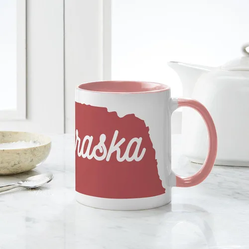 Vista 57 de CafePress I Love Nebraska Taza de café de cerámica de 11 oz (11.0 fl oz)