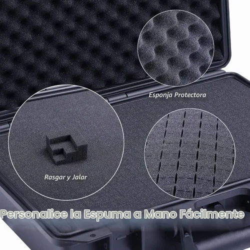 Vista 3 de Lykus HC-3320 Estuche rígido impermeable con espuma, tamaño interno 11.73