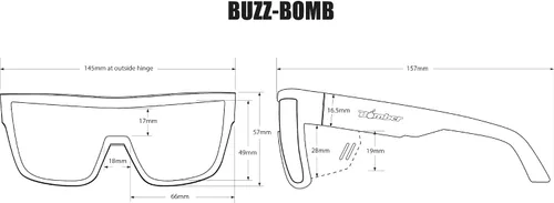 Vista 2 de BOMBER Gafas Saftey para hombres y mujeres, lente de seguridad de espejo azul, con marco cuadrado negro mate y forro de espuma antideslizante
