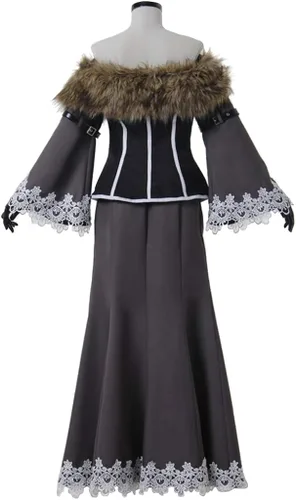 Vista 4 de CosplayDiy Traje de mujer para Final Fantasy X Lulu Cosplay Disfraz