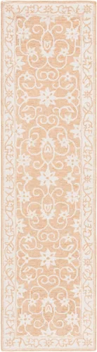 Vista 11 de SAFAVIEH Jardin Collection Alfombra de pasillo, 2 pies 3 pulgadas x 9 pies, negro y marfil, lana floral hecha a mano, ideal para zonas de alto