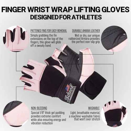 Vista 3 de Schiek Sports Model 540 - Guantes de levantamiento de pesas para mujer