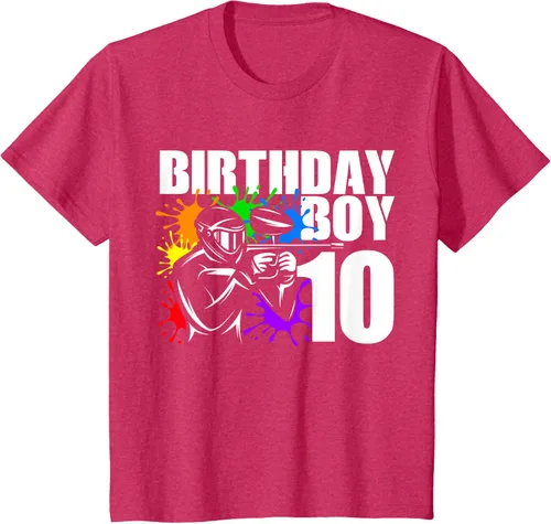 Vista 47 de Camiseta de 10 años de antigüedad, fiesta de cumpleaños para niños, Negro, S