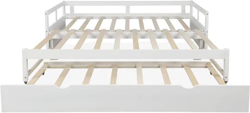 Vista 5 de Harper & Bright Designs - Sofá cama extensible de tamaño individual a King con nido desplegable, sofá cama doble tapizado para dormitorio, sala