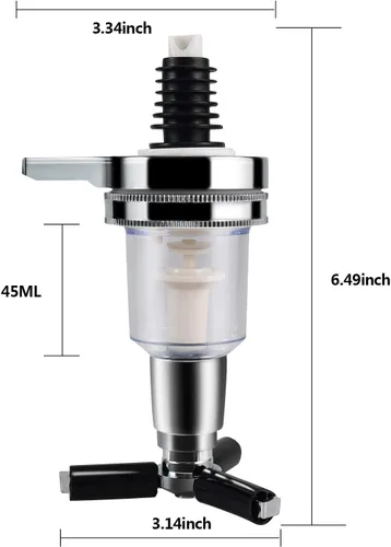 Vista 3 de Dispensador de boquilla de repuesto de 1.5 onzas para estantes de vino, dispensador de cócteles, dispensador de licor, dispensador de alcohol