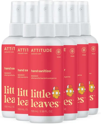 Vista 10 de ATTITUDE Spray desinfectante de manos para niños y adultos, verificado por EWG, tamaño de viaje, dermatológicamente probado, a base de plantas