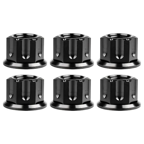 Vista 39 de Tuerca de perno de brida de titanio M6 M8 M10 M12 M14 M16 para bicicleta, motocicleta, eje trasero de automóvil, accesorios de modificación