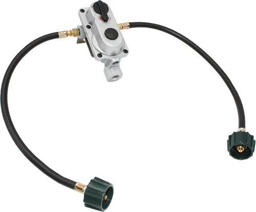 Vista 13 de Flame King (KT12ACR6) - regulador de gas propano LP de dos etapas, con recambio automático