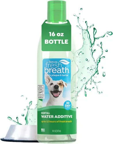 Vista 10 de TropiClean - Aditivo de agua para aliento fresco para cachorros, solución limpiadora de dientes y ambientador de aliento, sin necesidad de pasta
