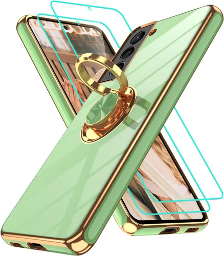 Vista 215 de Funda para Motorola Moto G 5G 2024: Funda Moto G Play 5G 2024 con 2 piezas de protectores de pantalla, soporte de anillo de rotación de 360°