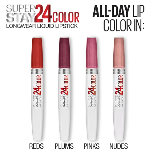 Vista 9 de Maybelline New York Superstay 24, color de labios en 2 pasos, naranja sin parar 210 NARANJA SIN PARAR