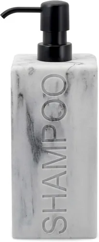 Vista 27 de Dispensador rectangular de resina para baño, champú y acondicionador de baño, botella de lavado corporal, diseño moderno de bomba recargable Gris