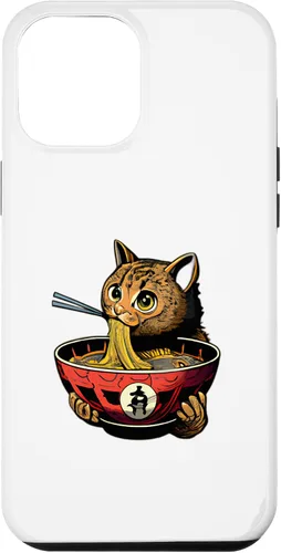 Vista 10 de Funda para iPhone 12 mini Ramen Cat Kawaii Anime japonés Kawaii Neko