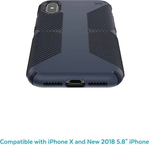 Vista 3 de Speck Productos Funda Presidio Grip iPhone Xs/iPhone X, Eclipse Azul/Negro Carbón