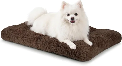 Vista 16 de JOEJOY - Almohadilla para cama para perro, cama de lujo lavable para perros, almohadilla suave antideslizante para perros pequeños, 23 x 18 Beige