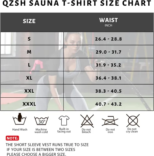 Vista 6 de Chaleco de sauna para mujer, camiseta sin mangas, con cremallera, de compresión, para entrenamiento de cintura