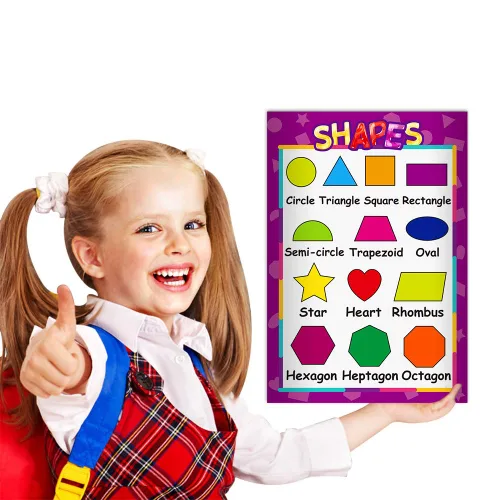 Vista 6 de Carteles educativos para niños en edad preescolar, niños y niñas, aulas, alfabeto, números, formas, colores, estaciones, semana, meses, más, 11 x 16