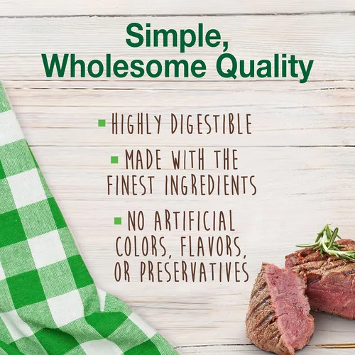 Vista 5 de Nylabone Healthy Edibles Masticables Naturales para Perros de Larga Duración Golosinas Masticables para Perros, Sabor a Carne Asada, X-Small/Petite