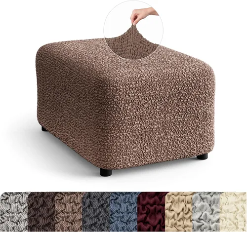 Vista 10 de PAULATO BY GA.I.CO. Funda otomana – Funda para taburete – Funda de puf – Funda de tela de poliéster suave – 1 pieza de forma elástica y elegante