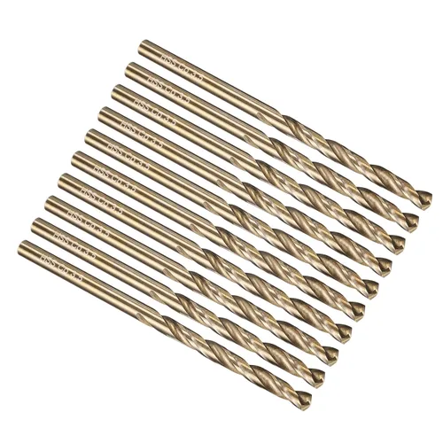 Vista 62 de PATIKIL Broca Jobber de 0.039 in, vástago recto M35 cobalto 5% acero de alta velocidad 135° acabado dorado para metal duro de acero inoxidable - 2