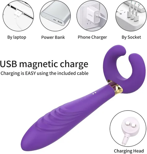 Vista 3 de Vibrador de clítoris para parejas, 3 motores, consolador multivibrador, juguete sexual de pareja, masajeador de pene, cosa sexual para mujeres