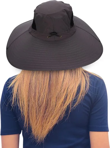 Vista 2 de Leotruny - Sombrero de sol de ala superancha para mujer UPF50+ impermeable para pesca, senderismo, camping