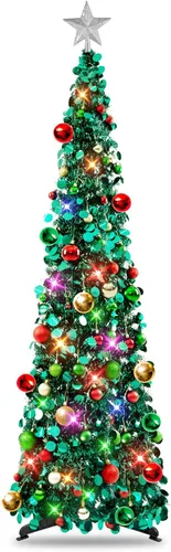 Vista 16 de N&T Nieting - Árbol de Navidad de oropel Negro