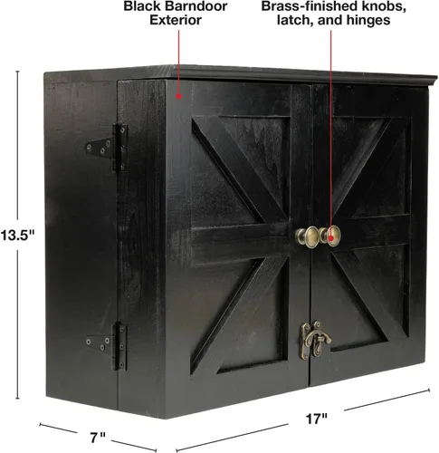 Vista 5 de Excello Global Products Gabinete de camarero Barndoor con juego de herramientas de barra de 10 piezas: el kit perfecto para camareros domésticos