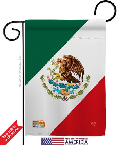 Vista 4 de Nacionalidad México Garden House Banderas Set Regional Nación Internacional Mundo País Particular Área Pequeña Decorativa Patio Banner Doble Cara