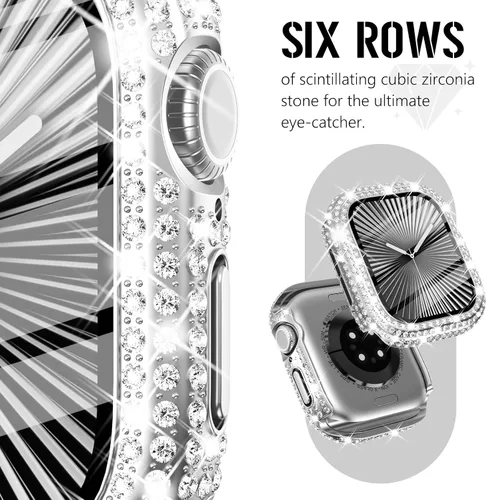 Vista 49 de Surace Bling - Carcasa con protector de pantalla para Apple Watch Series 3, 2, 1 de 1.496 pulgadas