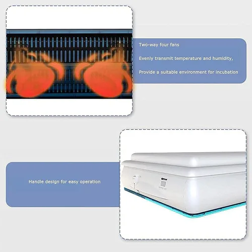Vista 5 de Incubators Automatic Egg Incubator Poultry Hatching Machine Temperature Control Humidity Control for Hatching Chicks, Ducks, Quail 120pcs/layer(120