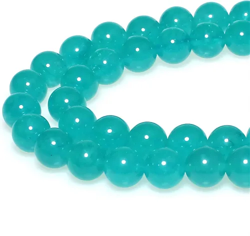 Vista 25 de Cuentas naturales de jade africano rojo redondo para hacer joyería, cuentas sueltas para pulseras y collares (4 mm)